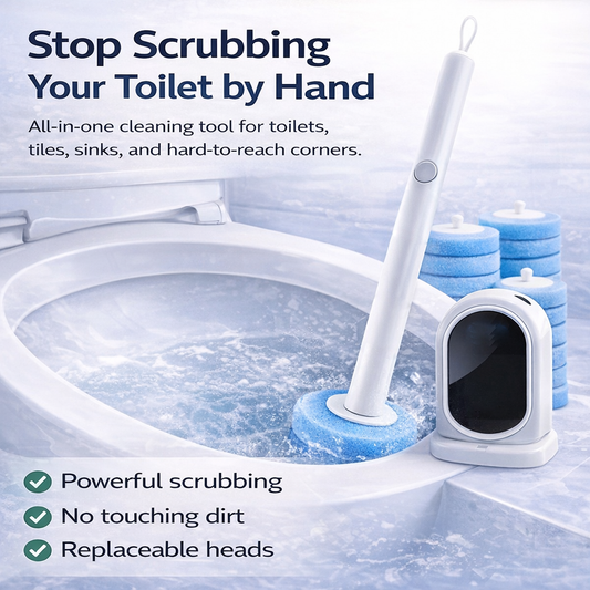 Disposable Toilet Cleaning System – Deep Clean, Fresh Scent & Odor Control Brush Kit