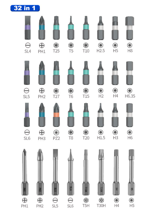 ⏰LAST DAY SALE !  24/32/42 in 1 DlY 🛠️Screwdriver Set Magnetic Compact and Portable Ratchet Screwdriver