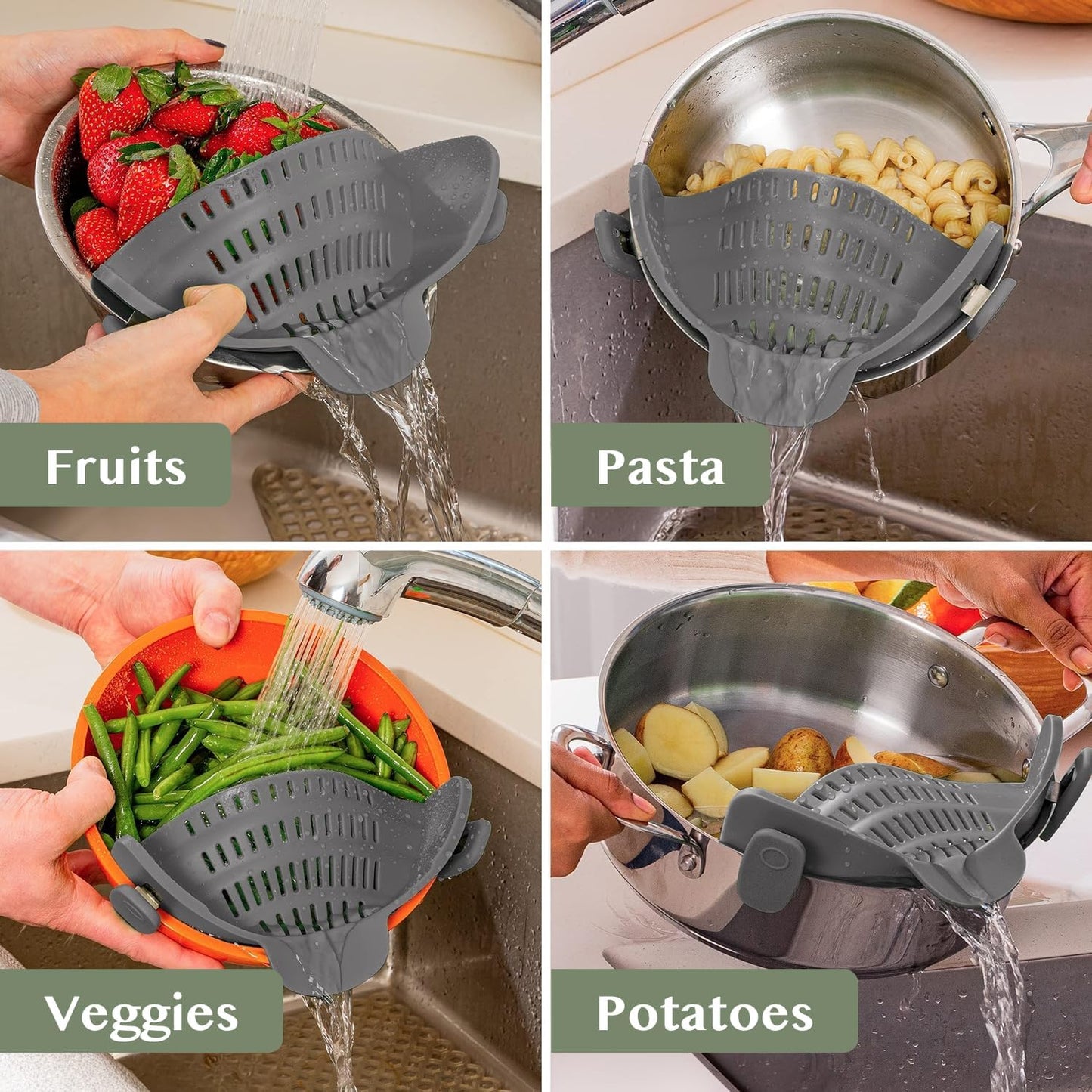 🔥LAST DAY - BUY 1 GET 1 FREE🔥Silicone Clip-On Colander