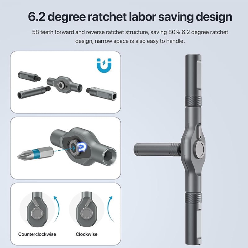 ⏰LAST DAY SALE !  24/32/42 in 1 DlY 🛠️Screwdriver Set Magnetic Compact and Portable Ratchet Screwdriver