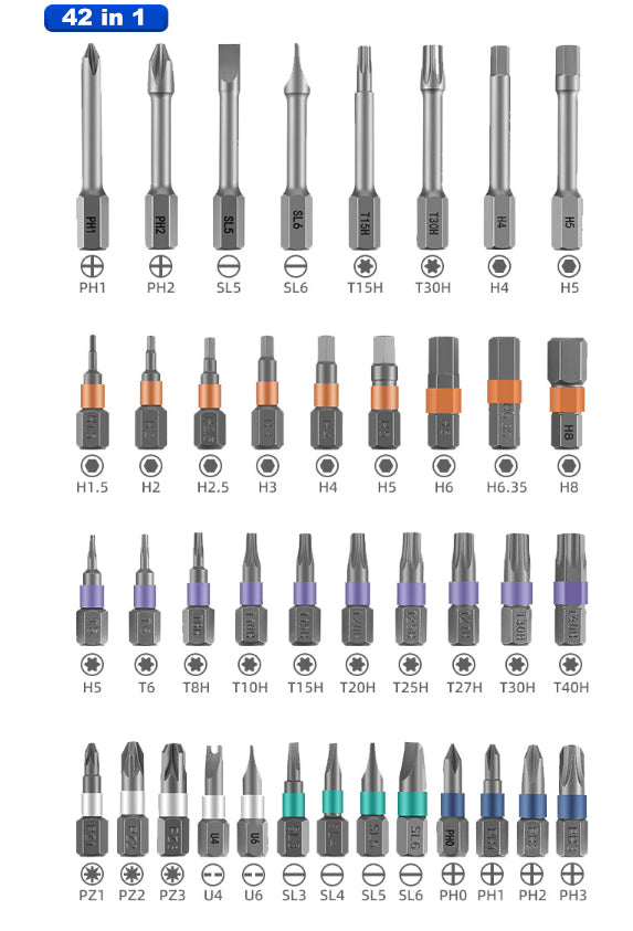 ⏰LAST DAY SALE !  24/32/42 in 1 DlY 🛠️Screwdriver Set Magnetic Compact and Portable Ratchet Screwdriver