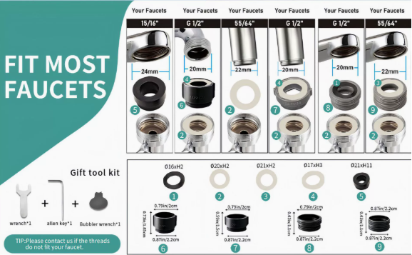 🚨 LAST CHANCE: 61% OFF - Rotatable Faucet Extension with 2 Splash Modes 💦