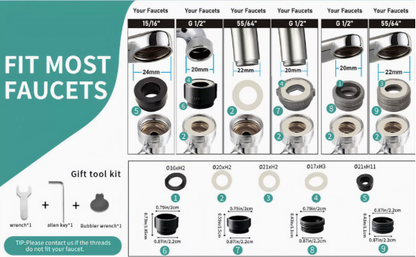 🚨 LAST CHANCE: 61% OFF - Rotatable Faucet Extension with 2 Splash Modes 💦