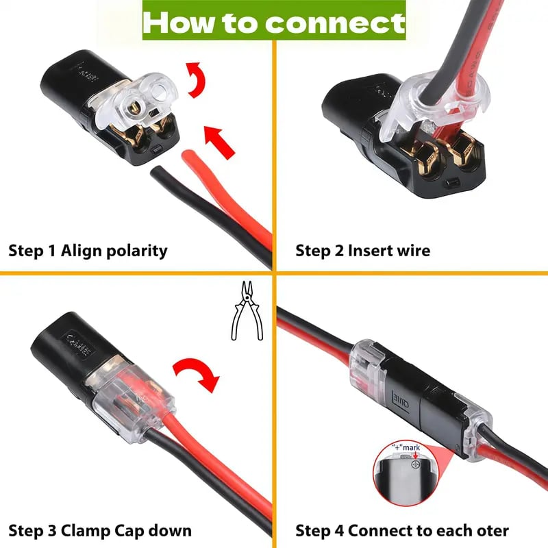 2/3/4-Pin Multi-Channel Quick Connectors🔌 – Safe & Convenient Installation ✨